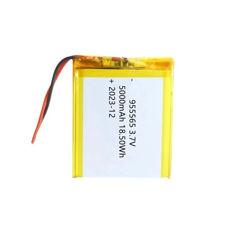 100pcs for 955565 Polymer Lithium Battery 5000mAh 3.7V Mobile Power Supply for Hand Warmer Heating Clothing Rechargeable Battery