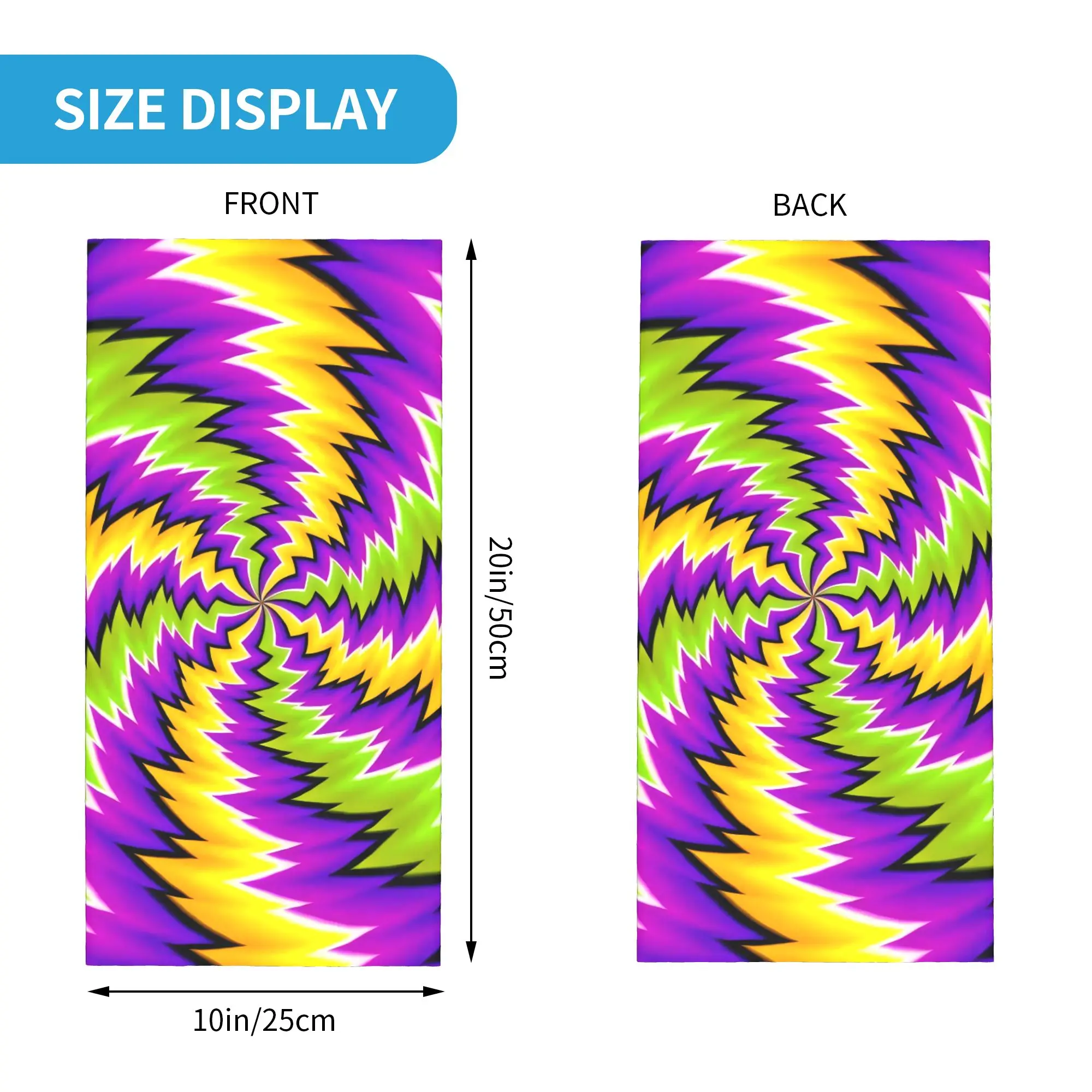 Swirl stripe color block print21 Bandana  Cover Club   Wrap Scarf   Multi-use  Unisex Winter  Neckerchief