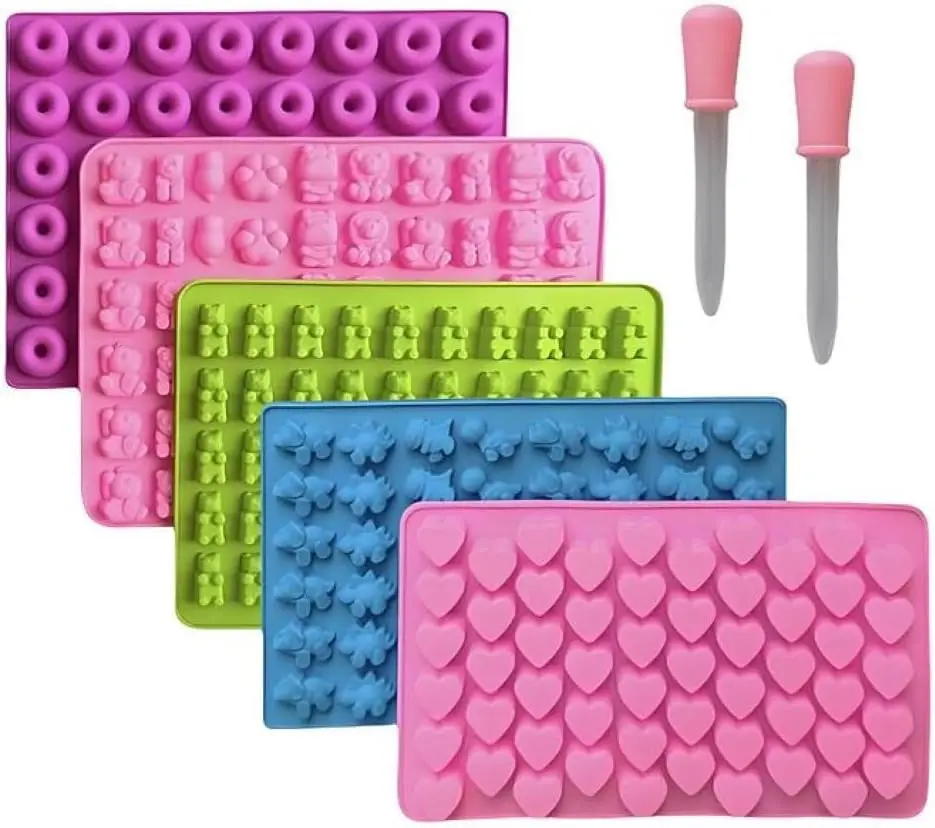 

48-Cavity Dinosaur Silicone Mold for Candy Chocolate Resin Food Grade DIY Baking Gummy Donut Ice Cube Mold