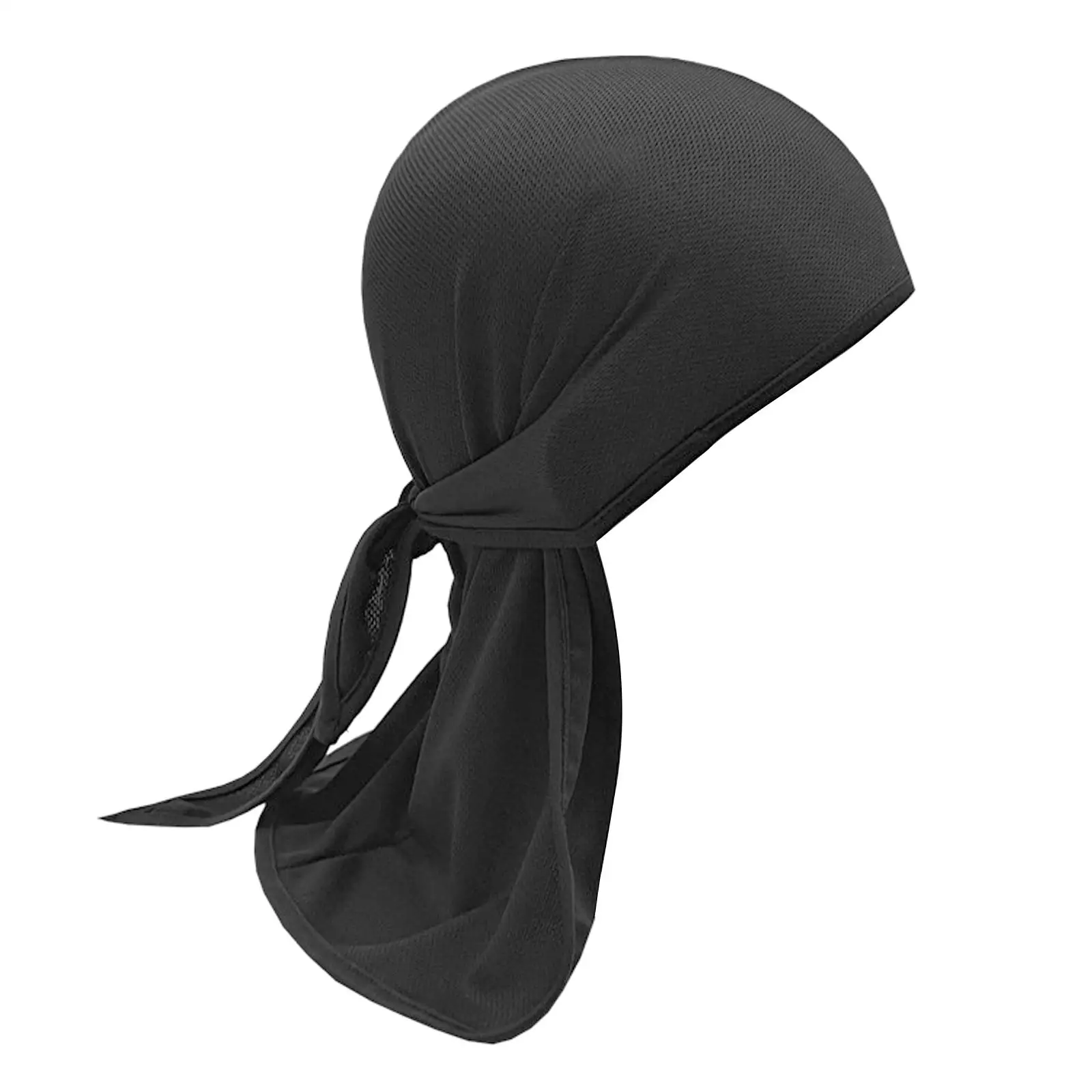 Head Wrap Hat with Long Tail Drying Quickly Mesh Fabric Balding Hair Caps Pirate Caps for Training Women Decoration Cyclists Men