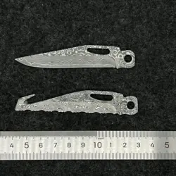 1 Pcs Replaceable VG10 Core Damascus sandwich steel Blade For leatherman TTI Wave Signal Main Knife Serrated Knife Accessories