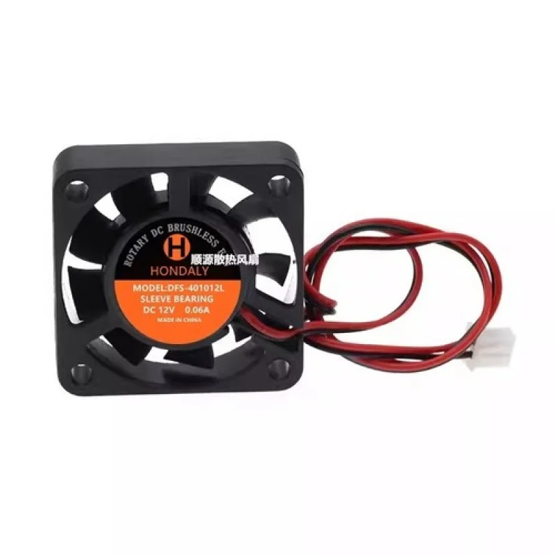 C for    HONDALY DFS401012L 4010 DC12V 0.06A 4CM 2-Wire Dual Ball Cooling Fan