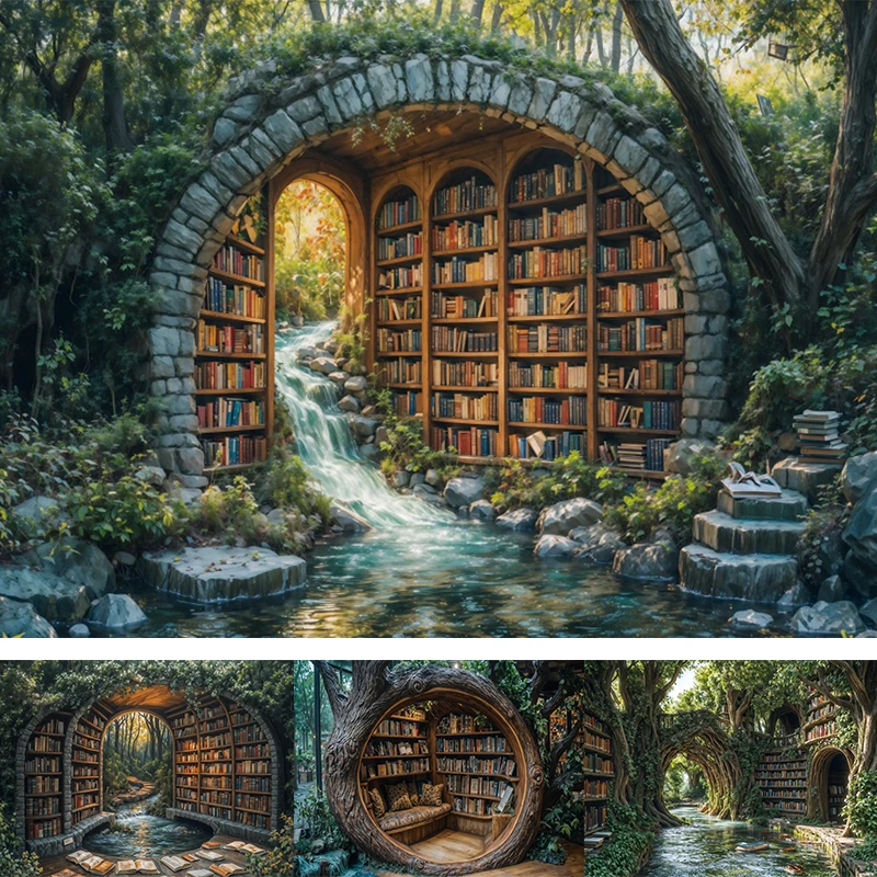 

Фон-баннер «Волшебный лес» для фотосессий, декор для дня рождения, реквизит для фотосъемки, фон для дивана