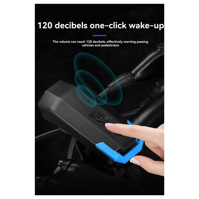 B37B-Bicycle Lights USB Charging Horn Lights Night Riding Lighting Mountain Bike Headlights Cycling Equipment