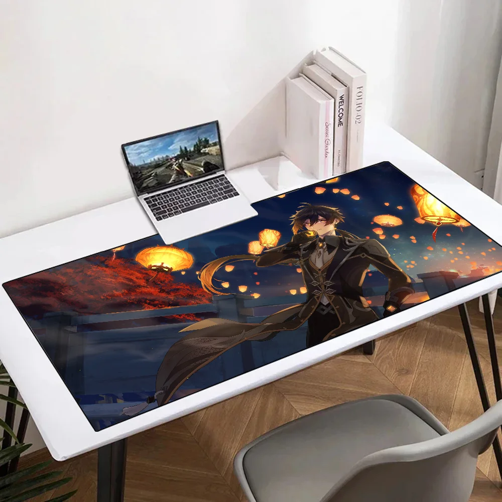 Zhongli Genshin Mousepad Mouse Mat Desk Mat With Pad Gaming Accessories Prime Gaming XXL Keyboard