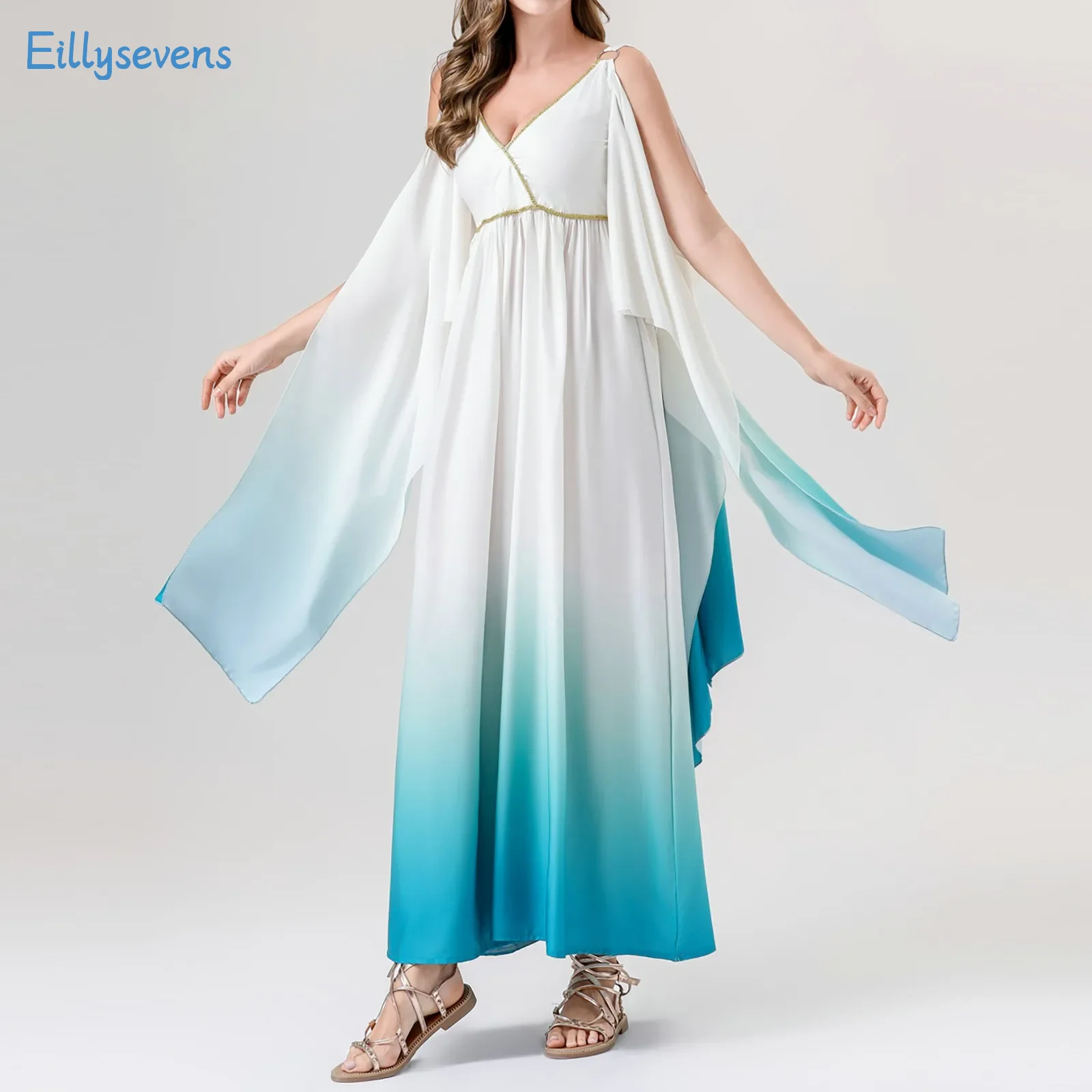 Vestido retro feminino moda clássico tendência retalhos sem mangas sem costas com decote em v festa desempenho vestido traje de máscaras