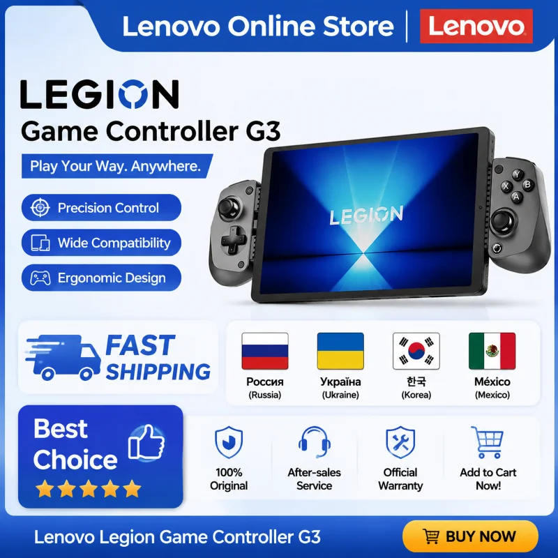Lenovo LEGION Gamepad G3 Console Gaming Experience/Low Latency/Ergonomic Grip/Compatible with LEGION Y700 and Mobile Phone