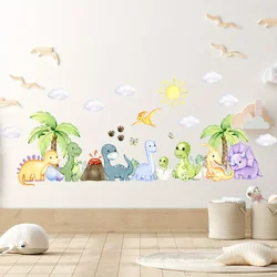 Cartoon Cute Dinosaur Wall Stickers for Children Room Boy Kids Room Living Room Nursery Background Decoration Wall Decals