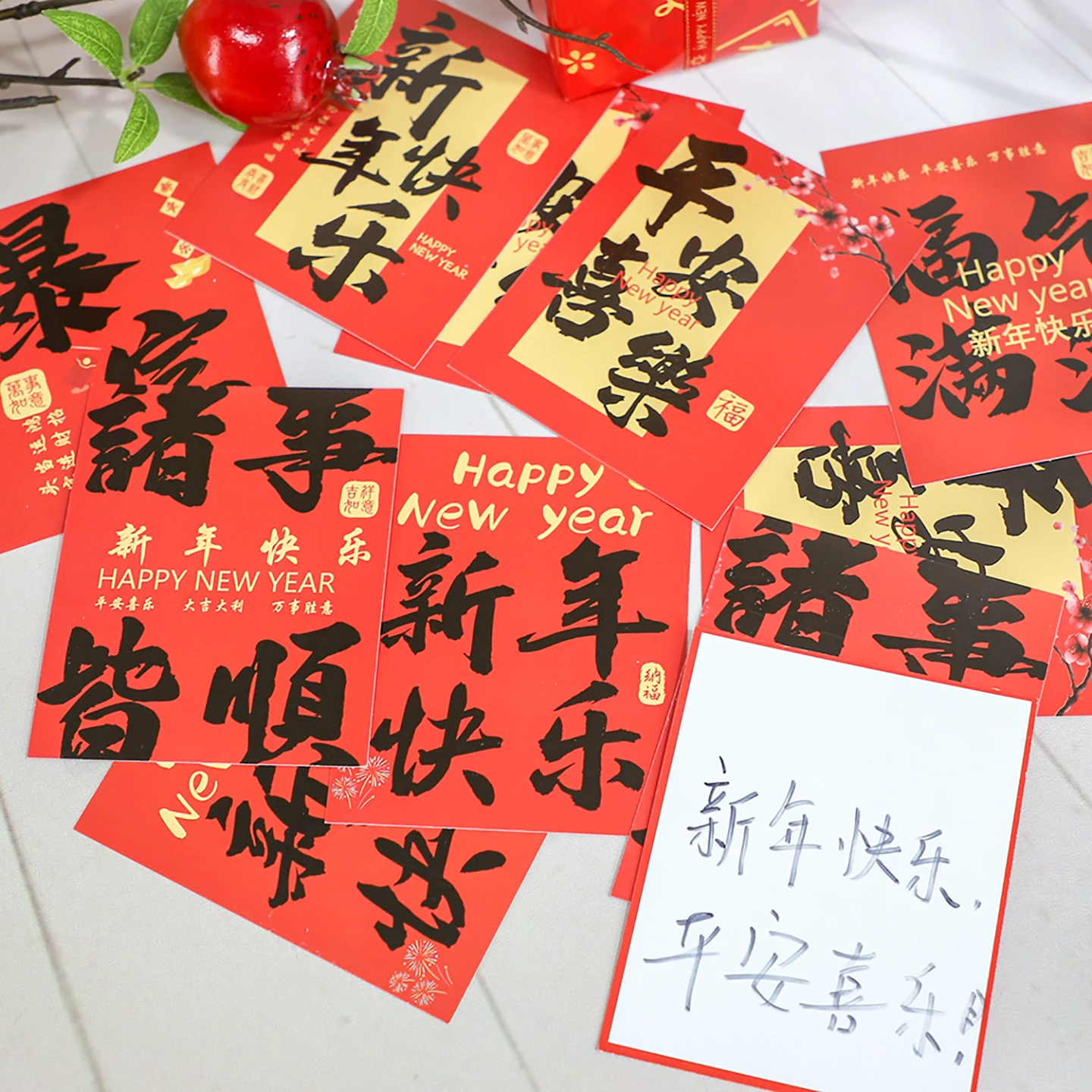 

New Year Greeting Card Wishes for Elders And Friends Creative Gift Card Simple Style Festival Supplies Company Year Meeting