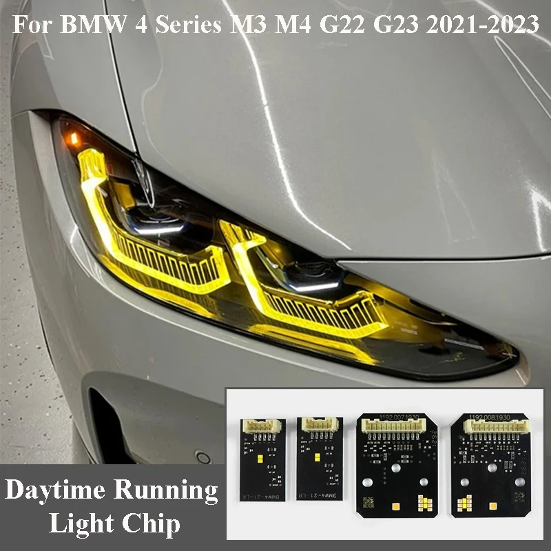 

Laser LED Modules Chip For 2021-2024 BMW 4 Series M3 M4 G80 G22 G82 G23 G26 Lemon Yellow CSL DRL Boards Daytime Running Lights