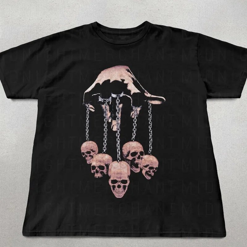 Goth Skull T-Shirt, Y2k graphic tee, Goth style clothing, Vintage 90s Style skull Shirt ,2000s grunge style shirt, Dark art shirt, Unisex