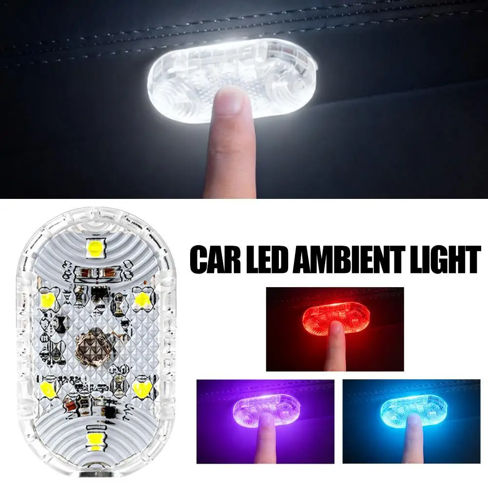 Car  Touch Sensor LED Ambient Light LED Lamp Car Ceiling Lamp Reading Light Auto Night Reading Light Interior Lights