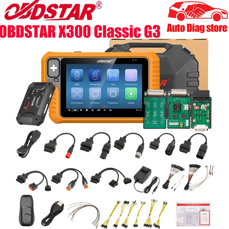 

2024 OBDSTAR X300 Classic G3 Key Programmer with Built-in CAN FD DoIP Support Car/ HD/ E-Car/ Motorcycles/ Jet Ski