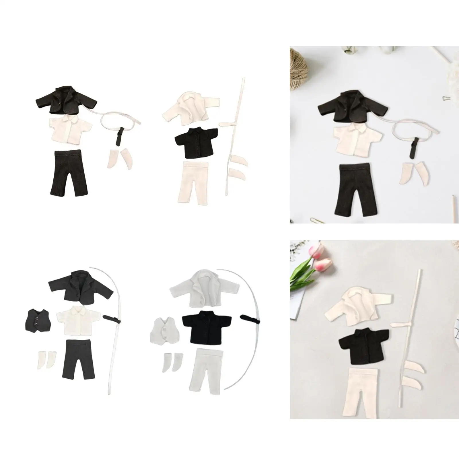 Ropa para muñecas a escala 1/12, disfraz, ropa en miniatura, traje completo hecho a mano para muñecas de 6 ", modelo de figuras de acción, vestir, regalos de Año Nuevo