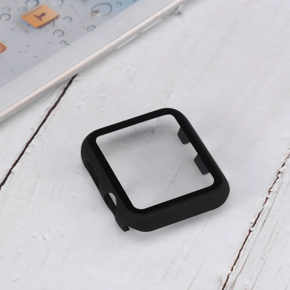 

Smartwatch Case Protective Film Tempered Glass Full Cover Screen Black Anti Reflective Scratch Resistant Watch Screen Film Smart