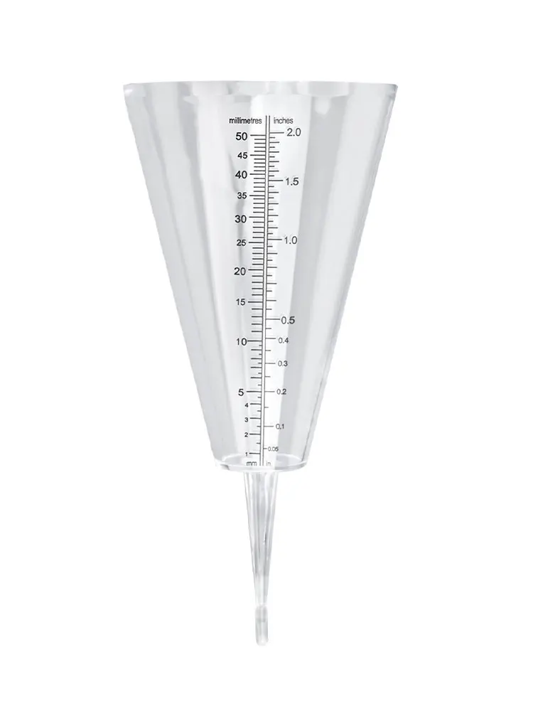 Garden Décor Rain Gauge Garden Rainfall Ground Precipitation Measurement Measuring Plastic Transparent 1pc Home Garden Fashion