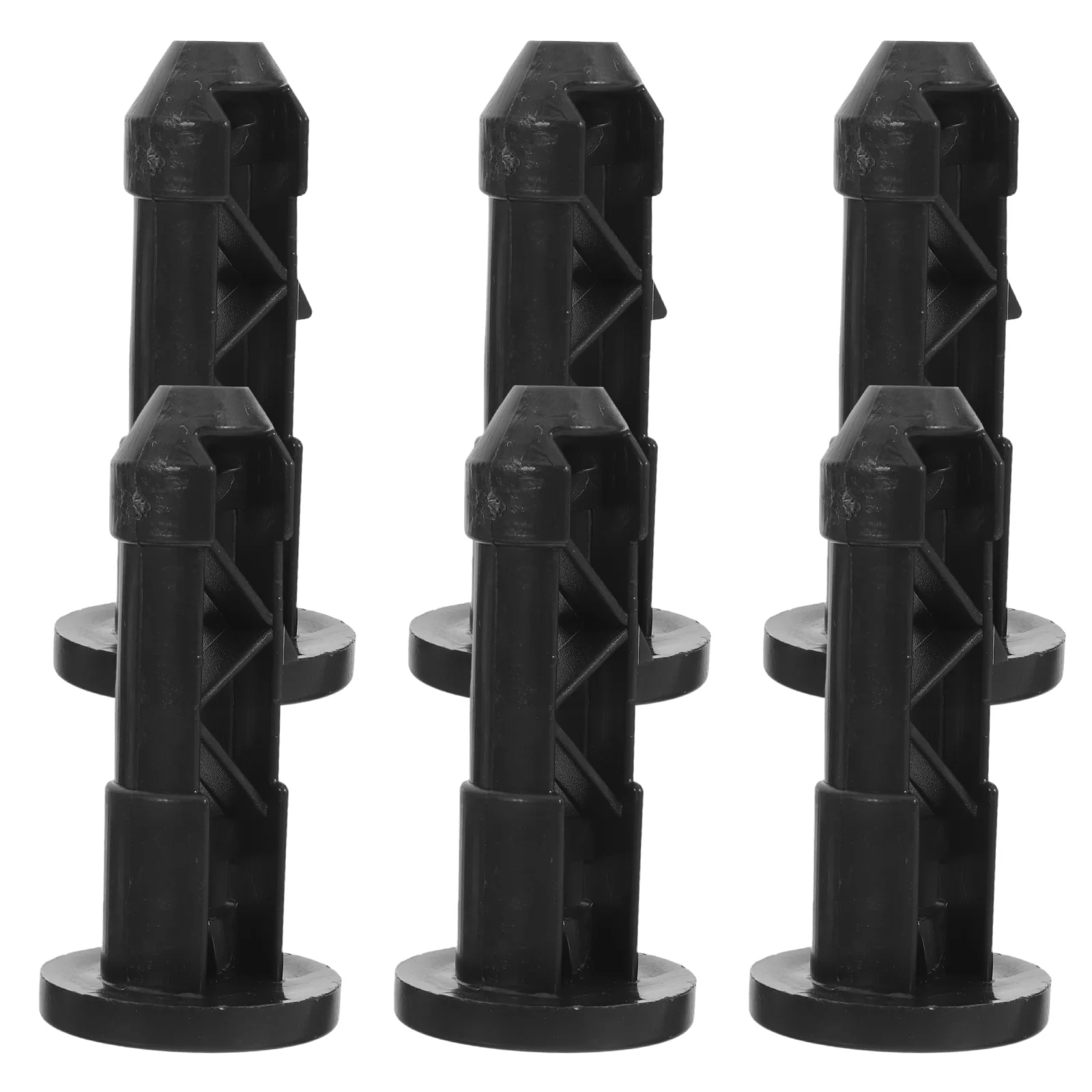 

6 pcs Trash Can Lid Replacement Universal Fit Secure Closure Wheelie Bin Plastic Hinged Accessories Outdoor Durability