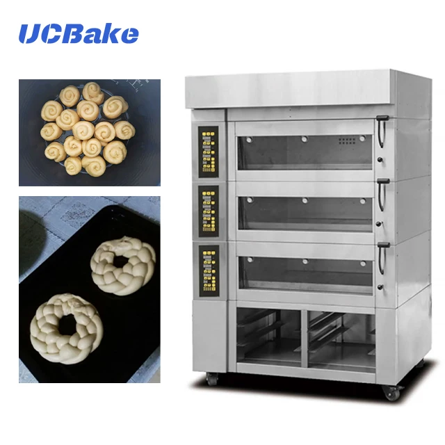 Commercial 3 Decks 9 Trays European Smart Bread Croissant Baking Deck Oven For Bakery High Quality European Standard Bread Oven