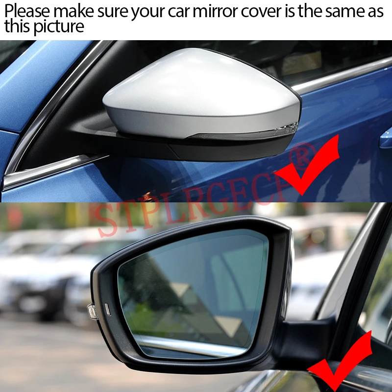 Left or Right Side Sliver Heated Wing Mirror Glass LH RH Rear View Mirror Plate for VW T-Roc 17-19 Skoda Octavia III 12-17