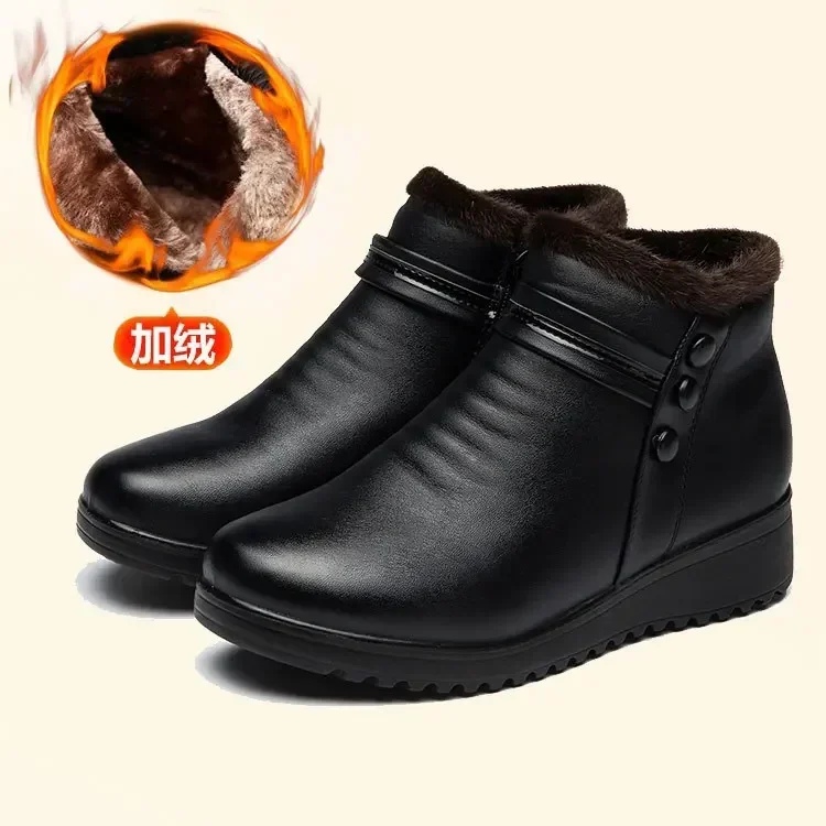 Boots Women Keep Warm Shoes Woman Zipper Women Shoes Plus Size Ankle Boots Flat Casual Botas Mujer Winter Woman Boots2024