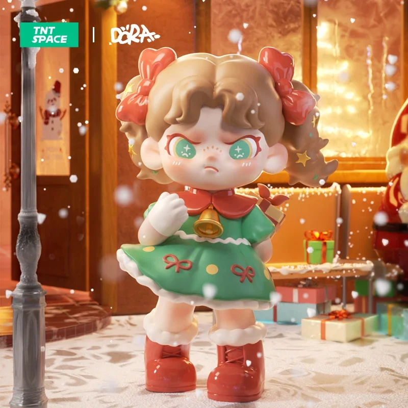 DORA Give Me Christmas Present Hanging Card Pendant Original Toys Doll Cute Action Anime Ornaments Collection Gift