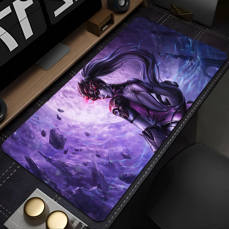 

Design O-overwatch Widowmaker Gaming Mouse Pad Anti-Slip Rubber Base Extended Desk Mat For Gamer Office Computer Mousepad
