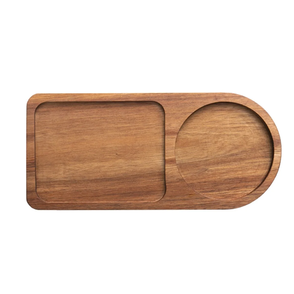 Coffee Tray Wood Plate Breakfast Tray for Serving Food Hospitality Coffeeware Teaware Decor Table Decoration Accessory C