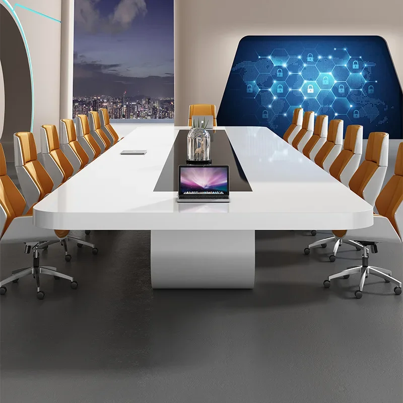 White Paint Office Conference Table Simple Modern Fashion Office Training Table