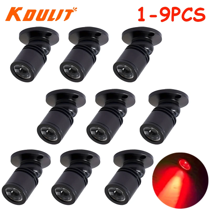 Red Mini LED Spotlight 3W USB 5V Rotatable Surface Mounted Accent Light,Sci-Fi Atmosphere Lighting,Gaming Room Bedroom Cabinet