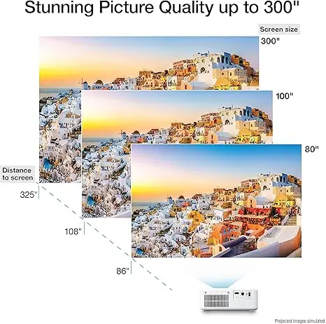 Hot Selling 3000 Lumen Portable 1080p Projector Short Throw with Built-In 1080P for Home Use