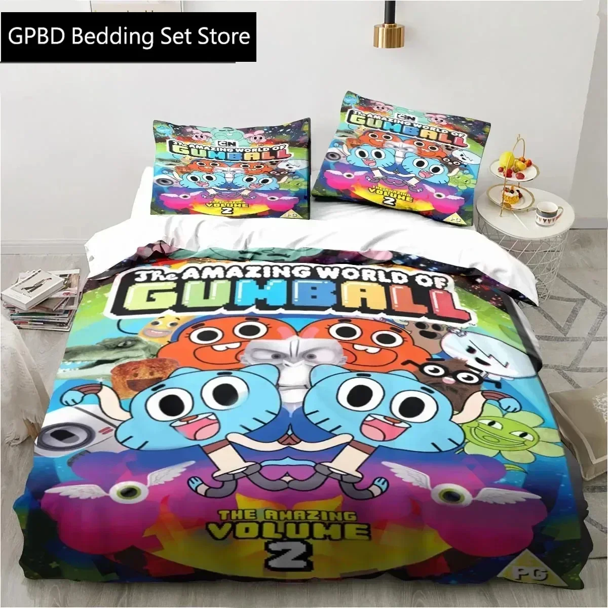Cartoon The Amazing World Gumball Supplies Set Duvet Cover Set Bedding Sets Adults Bed Pillowcases No Filling Birthday Gifts