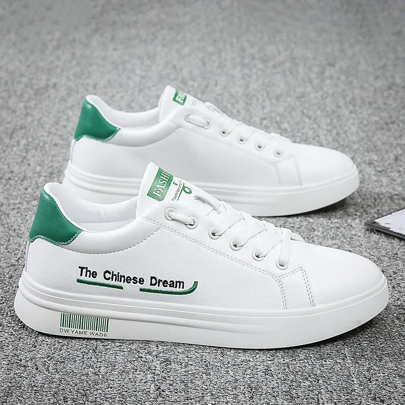 

Versatile Lightweight White Shoes For Men New 2025 Spring Summer Fashion Korean Style Board Shoes Student Casual Running Sports