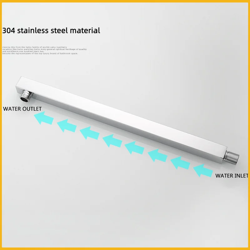 

Bathroom Rain Shower Shower Arm Top Ceiling Stainless Steel Fixed Extension Shower Arm Bathroom Accessories Faucet Replacement