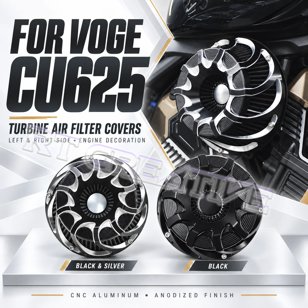 Left Right Side Turbine Air Intake Engine Cover Fit VOGE CU625 625CU Motorcycle