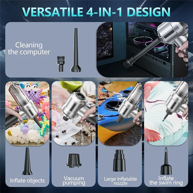 

Classy-Handheld Car Vacuum Cordless Foldable Car Vacuum With Brushless Motor Hand Car Vacuum Cleaner And Air Duster