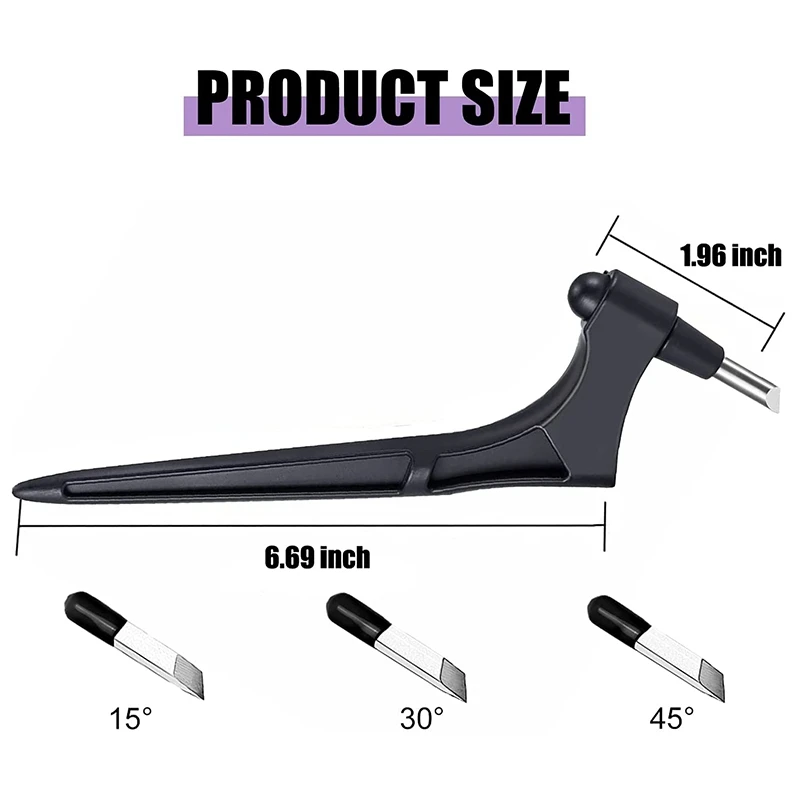 Craft Cutting Tools For Paper Crafts With Triple-Cornered Ruler 360° Rotating Blade Knife Stainless Steel Craft Knife