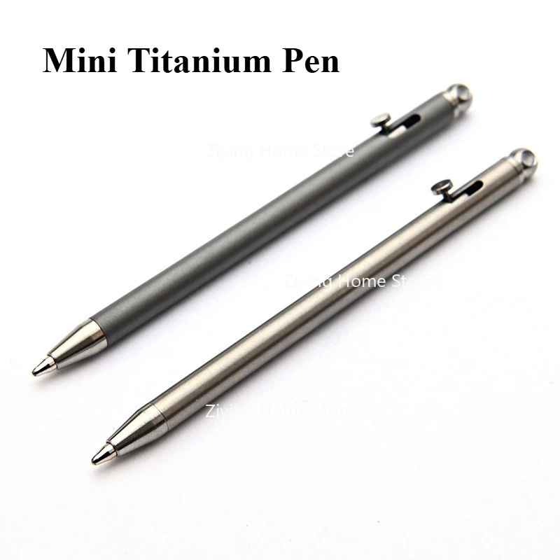 

Suitable for Portable Travel, Pure Titanium Mini Metal Ballpoint Pen, Signature Pen, EDC Portable Keychain Pen