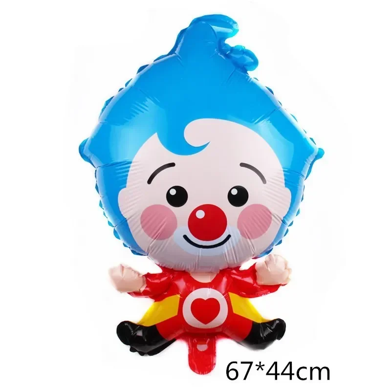 Globos de aluminio Plip de payaso de dibujos animados para niños, suministros de decoración para fiesta de cumpleaños, Globos de aire para Baby Shower, juguetes para niños, 6 unids/set