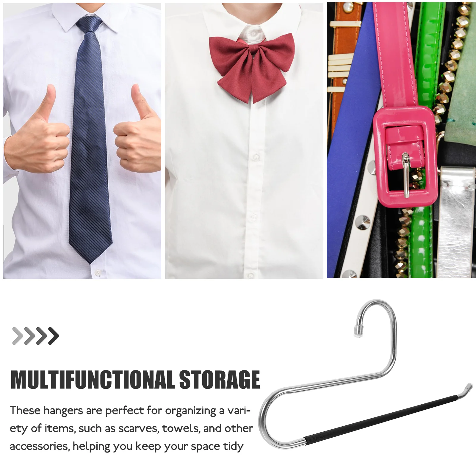 

6pcs Black Stainless Steel Pant Hangers Space Saving Anti Slip Wardrobe Trousers Rack Jeans Organizer Home Storage Solution