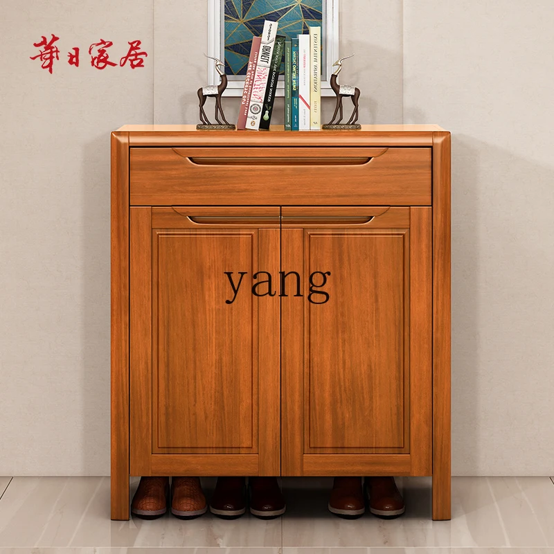 LMM simple solid wood high household shoe cabinet, entrance cabinet, storage, modern Chinese living room furniture