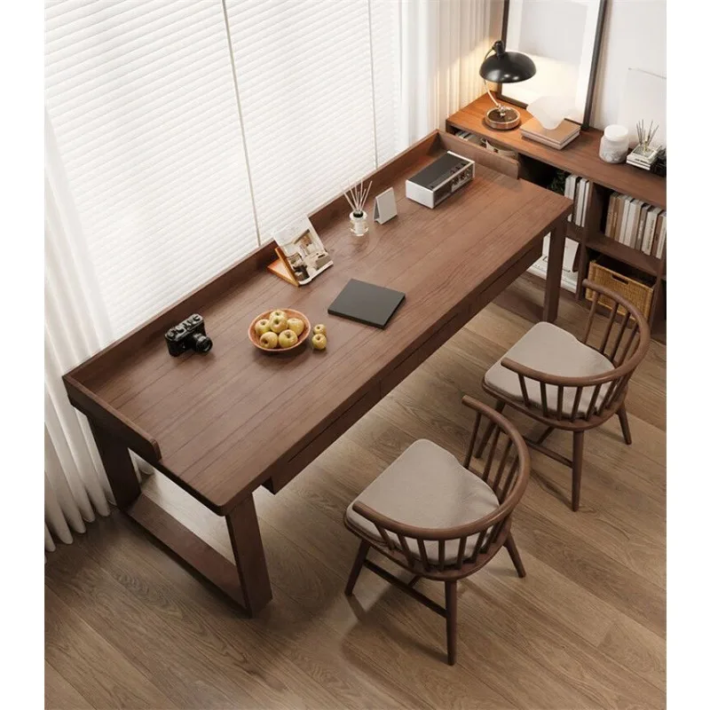 Computer desk Double office strip table with drawers Study bedroom Writing study table