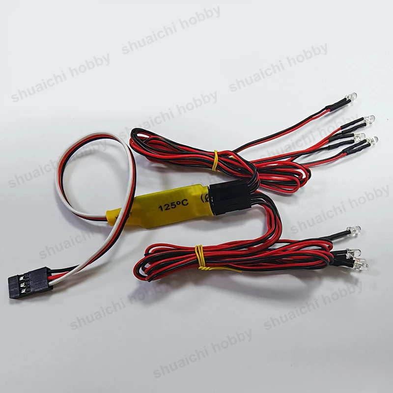 3-6.5V RC Crawler Car Model Light Group Module Linkage Turn Signal 4/8 Yellow Lamp Beads Control Board DIY Refit Accessories