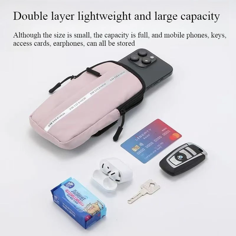 New mobile phone storage bag sports arm outdoor running wrist lightweight waterproof morning running fitness equipment unisex