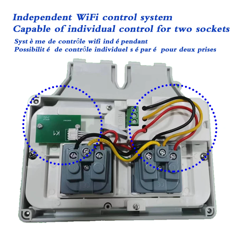 Tuya Power Socket IP66 Outdoor EU FR IL Wifi Smart Waterproof Socket Box Smart Wall Plug Socket With Timer Home Appliance 220V