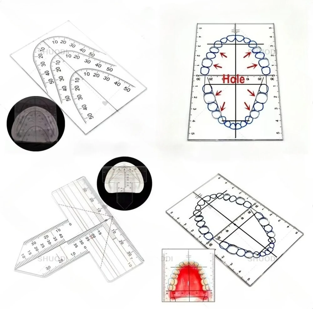 J Lab Guide Plate Lab Laboratory Ruler Teeth Arrangement on Denture Work Lab Teeths Guide Plate Ruler Tools
