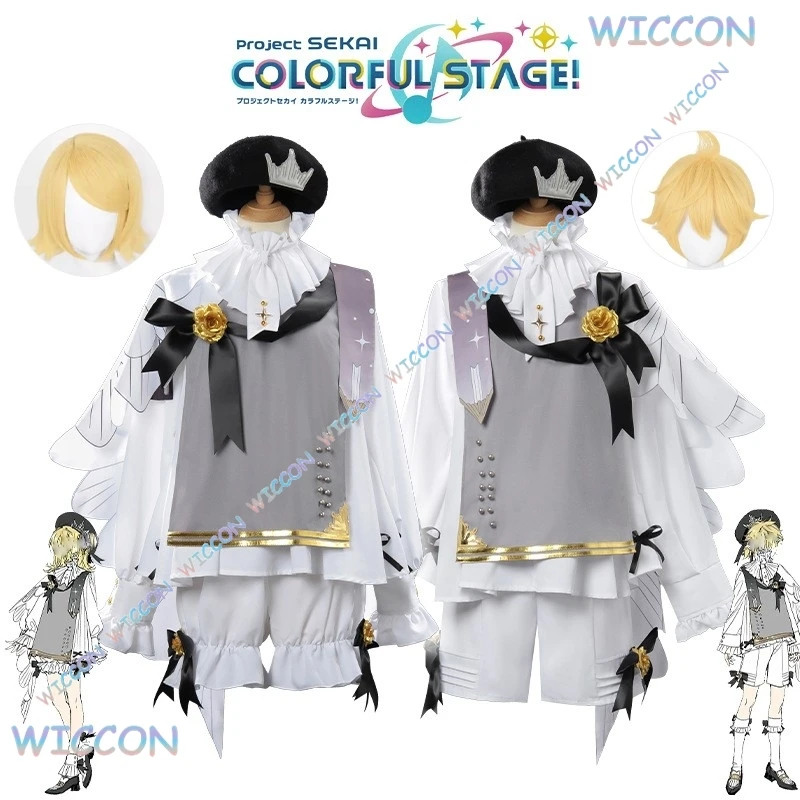 

Rin Len Cosplay Costume 2025 Project Sekai Colorful Stage Cosplay Symphony Dress Wig Adult Women Men Halloween Party Roleplay