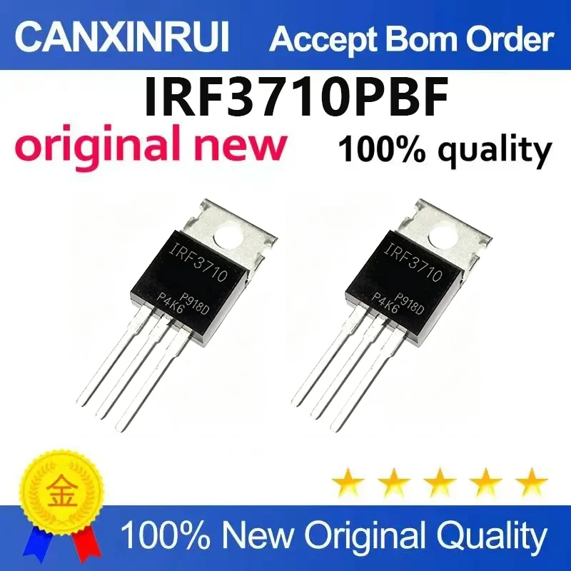 (5pcs-100pcs)Brand new original IRF3710PBF TO-220 N-channel 100V/57A direct insertion MOSFET field-effect transistor
