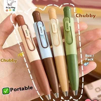 Kawaii Pocket Cute Gel Pen Portable Mini Fat Ballpoint Pen 0.5mm CS Tip Quick-dry Smooth Writing Student Office Stationery 2