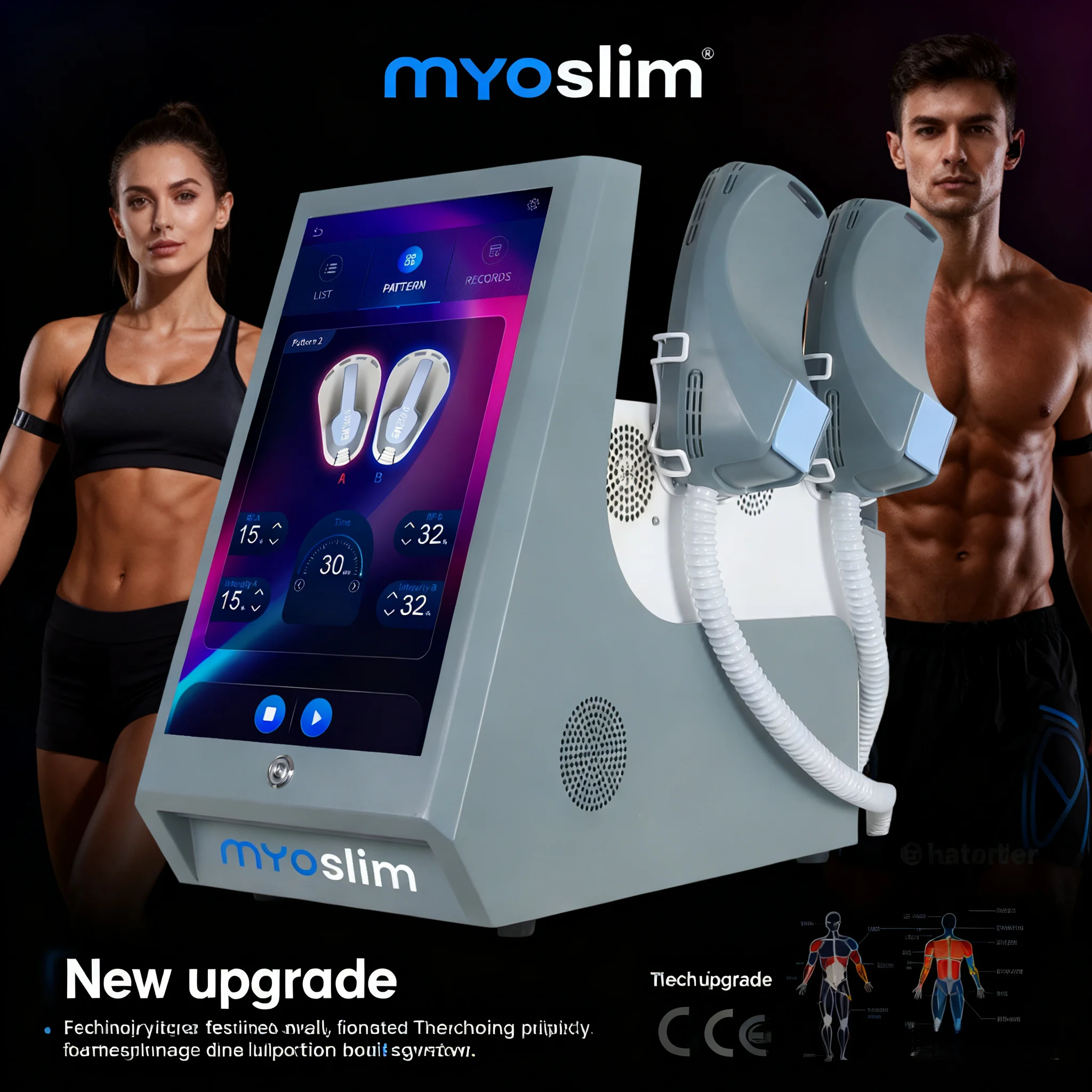EMS New 15 Tesla 6500W Hi--Emt MYOslim Portable Muscle Slimming And Weight Loss Engraving Body Sculpting Machine Salon