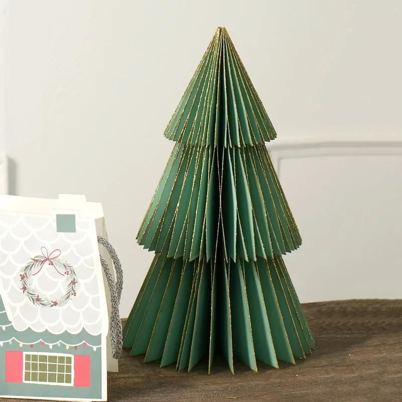 

Green Handmade Paper Tree 6.5(Dia) X 11(H) - Festive Decor